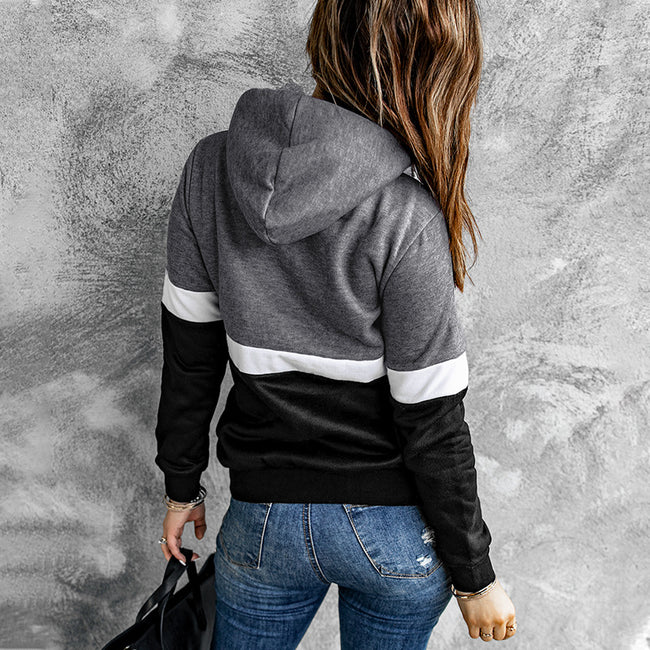 Sweater Women Autumn And Winter Solid Color Stitching Main Image