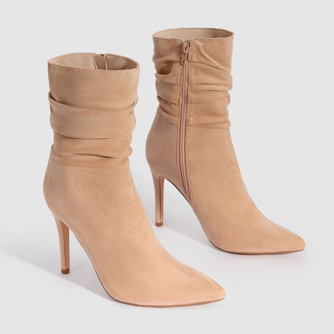 Women's Fashion Suede Pointed High Heels Boots Main Image