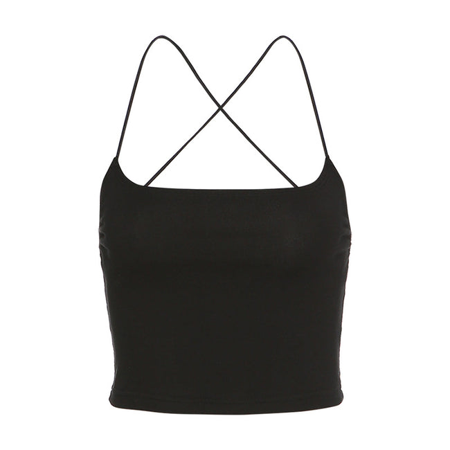 One-line Neck Sexy Halter Slim-fit Umbilical Vest Women Main Image