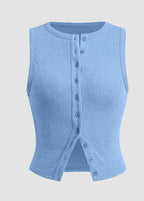 Slim Fit Sleeveless Vest For Women