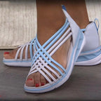 Large Size Sandals Women Low-cut Breathable Sports Braided Fish Mouth Shoes Women Sandals