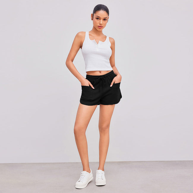Fashion Simple Drawstring Strap Shorts Women Main Image