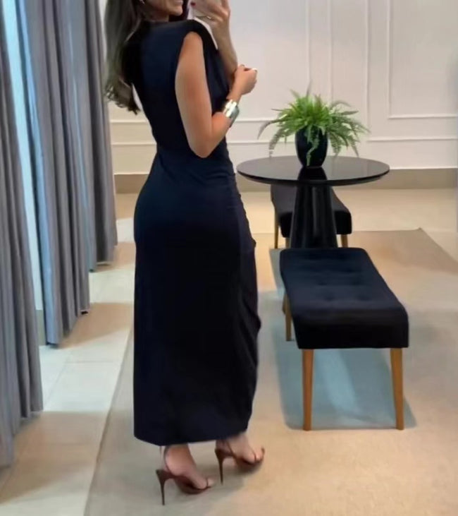 Waist Pleated Temperament Dress Women Main Image