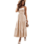 New Solid Color Suspender Dress For Women
