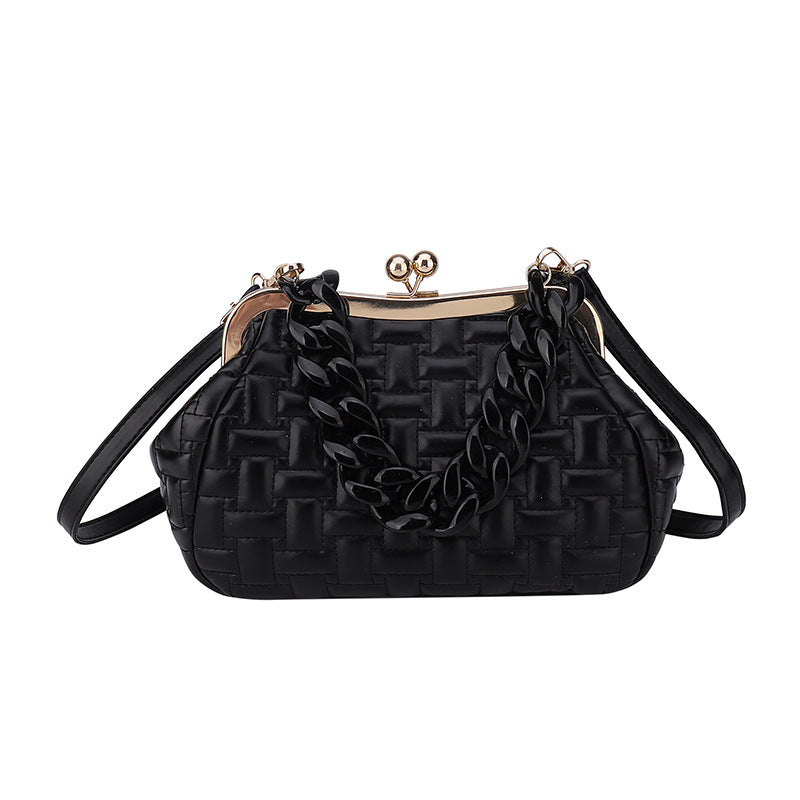 Small Design Pleated Single Shoulder Messenger Bag For Women