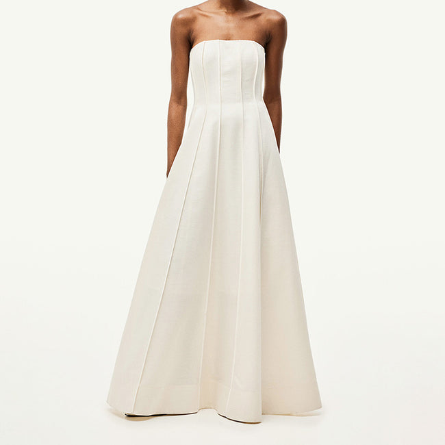 White Bra Temperament Dress Women Hover Image