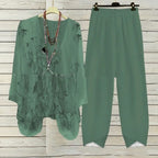 Women's Clothing Digital Printed Round Neck Fashion Sports And Leisure Suit Two-piece Set