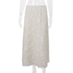 Sexy Low Waist Crocheted Flower Fashion Temperament Slim Skirt