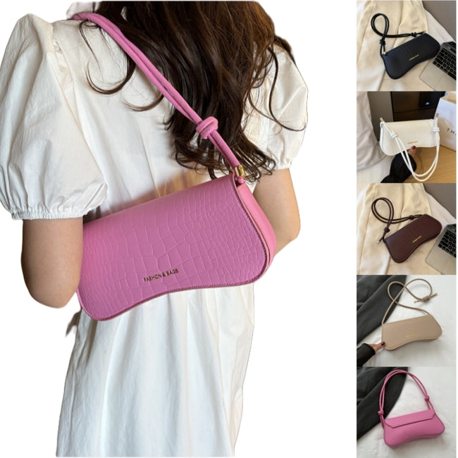 Summer Minimalist PU Underarm Bag Chic Solid Color Square Shoulder Purse Versatile Crossbody Tote For Women Elegant Office Hover Image
