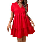 Women's Wear Short Sleeve Holiday Dress