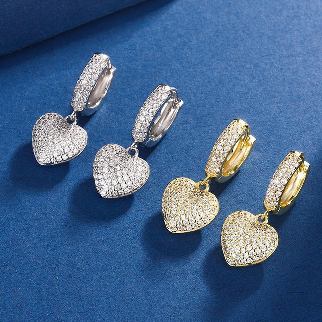 European And American-style Sweet Heart-shaped Earrings, New Summer Jewelry For Women Hover Image