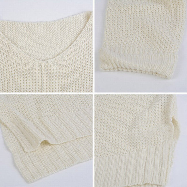 Autumn and winter strapless sweater women Main Image
