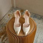 Women's Versatile Satin Anti-Collision High Heels