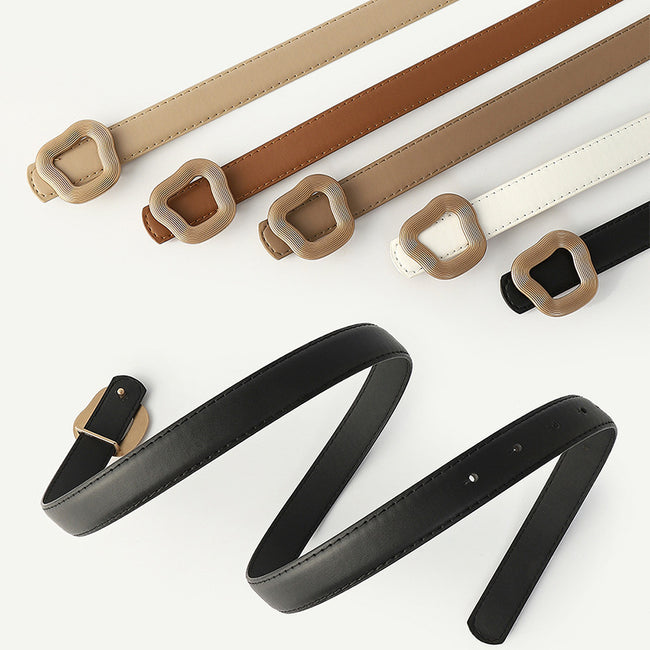 Women's Fashion Geometric Press Buckle With A Hundred Belts Main Image