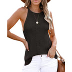 European And American Loose Halter Small Vest Knitted Beach Women