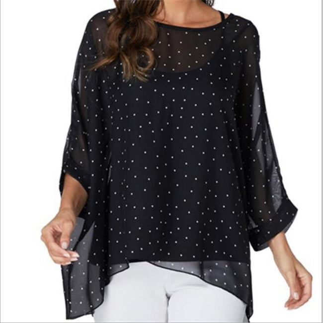 Ops Shirt Casual Beach Boho Blouses Female Oversize Clothing Hover Image