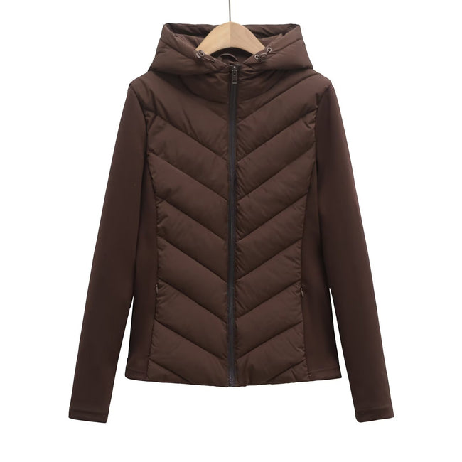 Autumn And Winter New Slim Fit Slimming Hooded Cotton Coat Jacket Hover Image
