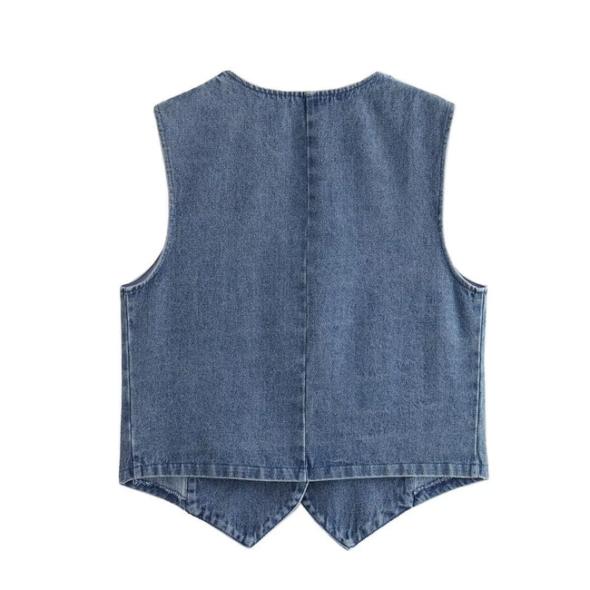 Fashion Denim Waistcoat Vest Women Main Image