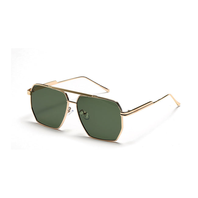 Men And Women Retro Fashion Double Beam Large Frame Sunglasses Main Image