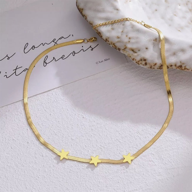 Stainless Steel Necklaces Gothic Blade Snake Chains Stars Choker Statement Light Luxury Temperament Necklace For Women Jewelry Main Image