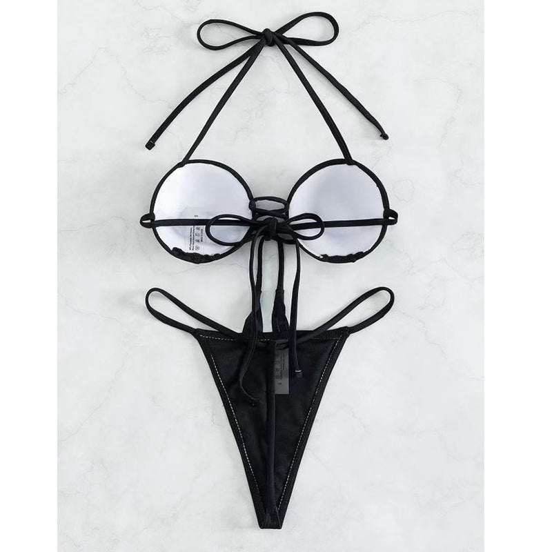 Personality Bandage Bikini Backless Hot Drilling