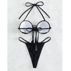 Personality Bandage Bikini Backless Hot Drilling