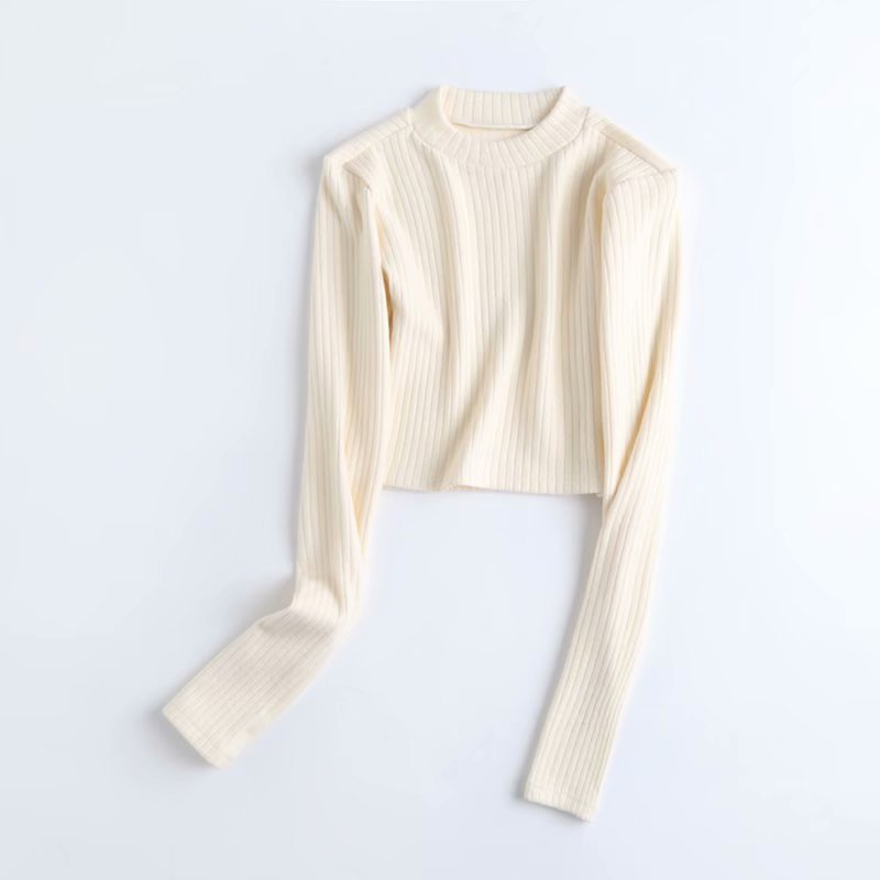 Slim Short Long Sleeved T Shirt Women  Highwaist Flared Trousers