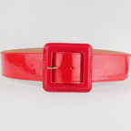Women's Wide  Patent Leather Bag Buckle Women's Decorative Girdle Dressall-match Belt