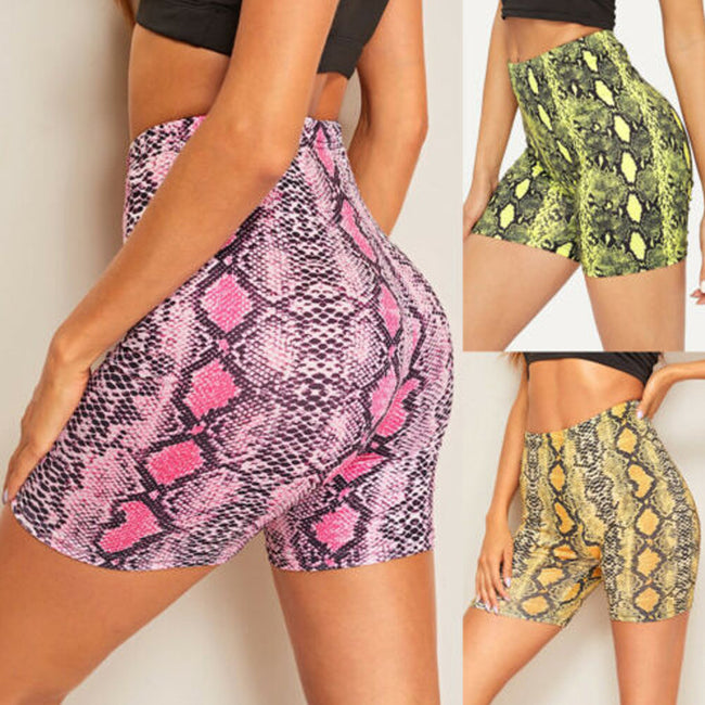 High waist slim yoga pants shorts women Hover Image