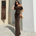 Sleeveless Pleated Party Dress For Women