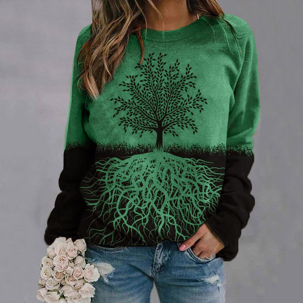 Christmas tree long sleeve women's sweater
