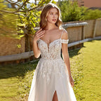 Lady's One-shoulder Fitted Wedding Dress