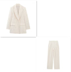 Women's Long Double-breasted Blazer