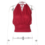 Sexy Deep V-Neck Camisole Womens Fashion Waist-Cinching Lace-Up Bustier