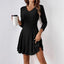 Women's Fashion French Knitted V-neck Dress