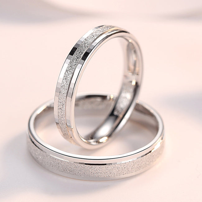 Couple Rings Frosted Scale Bracelet Ring Hover Image