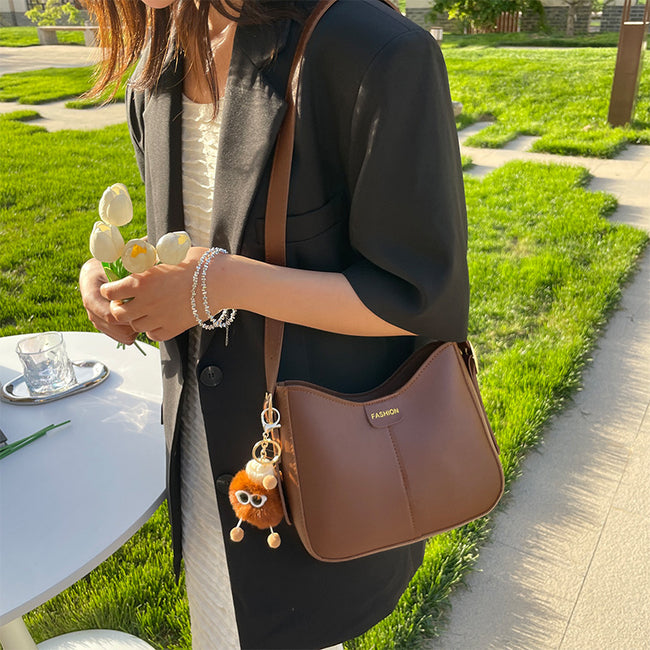 Casual Women's Shoulder Bag Fashion Large Capacity Crossbody Bags Women Solid Color Korean Style Simple Bucket Bag Main Image
