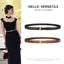Cowhide Retro Black All-match Decorative Skirt Suit Jeans Leather Thin Belt