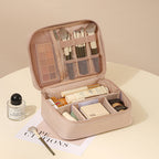 Portable Oxford Cloth Makeup Bag With Dividers