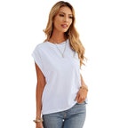 European And American Summer Loose Knitted Bottoming Shirt Sleeveless Round Neck Shirt Women