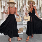 European And American Summer Sexy Fashion Suspenders Stitching Dress Women