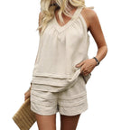 Casual Shirt Shorts Loose Outfit Women