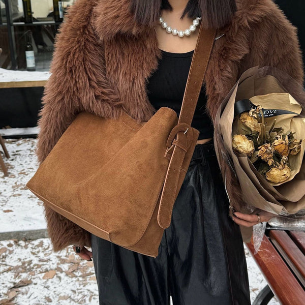 Nouveau sac fourre-tout avancé en cuir mat pour femme