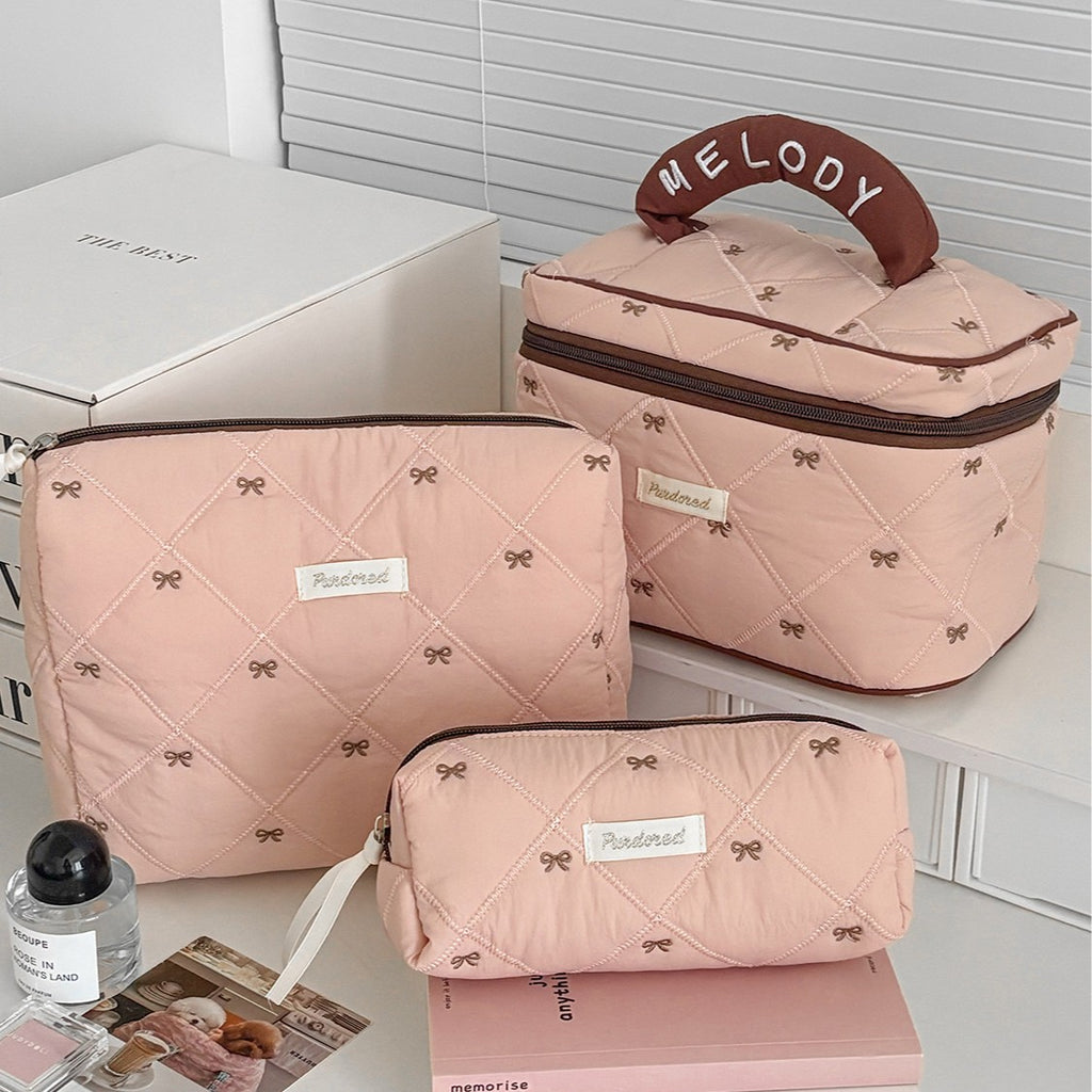 Bow-knot Flower Large-capacity Makeup Bag