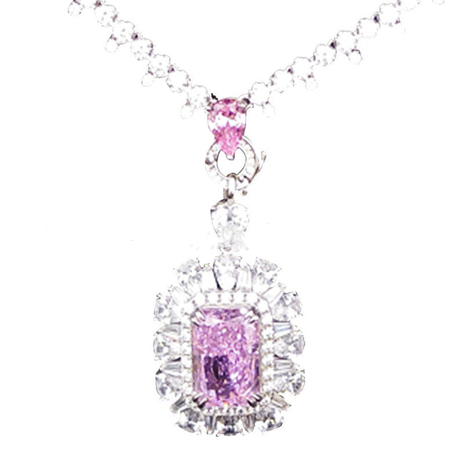 Zhou Hengfu Jewelry S925 Silver Cubic Zirconia Necklace Necklace Women Main Image