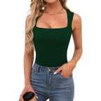 Square-neck Ribbed Camisole Top Womens Clothing