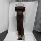 Sleeveless Pleated Party Dress For Women