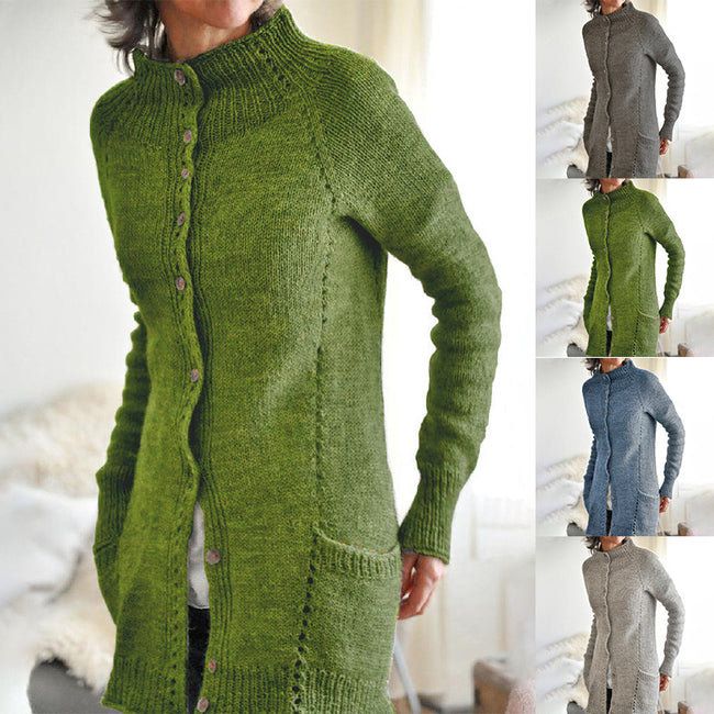 Cardigan Sweater Double Pocket Knit Sweater Women Main Image