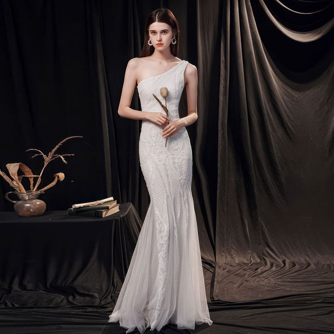 Women's High-end Entry Lux Elegant Socialite Dinner Party Sexy Long Slimming Fishtail Dress Main Image
