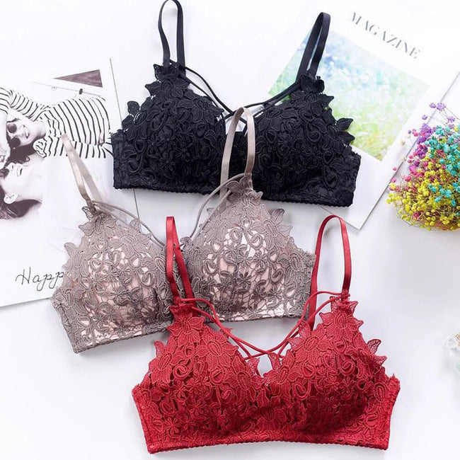 Lace gathered bra Main Image